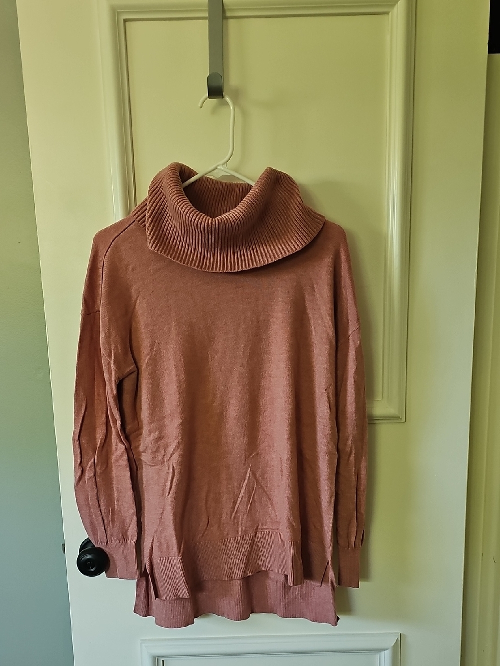 LOFT Dusty Rose Cowl Neck Sweater